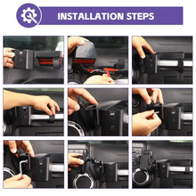For 2011-2018 Jeep Wrangler JK Co-pilot Grab Bar Mount Mobile Phone Holder Bracket Storage Box RT-TCZ