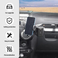 For 2011-2018 Jeep Wrangler JK Co-pilot Grab Bar Mount Mobile Phone Holder Bracket Storage Box RT-TCZ