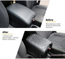 For 2011-2018 Jeep Wrangler JK JKU Black Center Console Armrest box Pet Pad Crack Pattern Surface Waterproof Rubber Pad Cover RT-TCZ