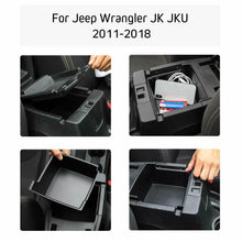 For 2011-2018 Jeep Wrangler JK JKU Car Center Console Armrest Storage Box Organizer Divider RT-TCZ