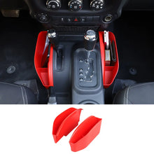 For 2011-2018 Jeep Wrangler JK JKU Gear Shift Storage Box Center Console Auto Organizer Tray Red RT-TCZ