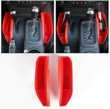 For 2011-2018 Jeep Wrangler JK JKU Gear Shift Storage Box Center Console Auto Organizer Tray Red RT-TCZ