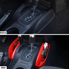 For 2011-2018 Jeep Wrangler JK JKU Gear Shift Storage Box Center Console Auto Organizer Tray Red RT-TCZ
