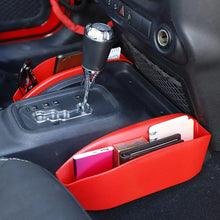For 2011-2018 Jeep Wrangler JK JKU Gear Shift Storage Box Center Console Auto Organizer Tray Red RT-TCZ