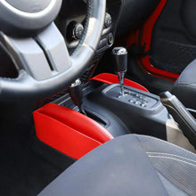 For 2011-2018 Jeep Wrangler JK JKU Gear Shift Storage Box Center Console Auto Organizer Tray Red RT-TCZ