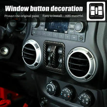 For 2011-2018 Jeep Wrangler JKU 4-Door Window Lift Switch Button Panel Cover Trim RT-TCZ