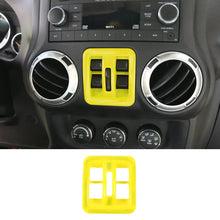 For 2011-2018 Jeep Wrangler JKU 4-Door Window Lift Switch Button Panel Cover Trim RT-TCZ