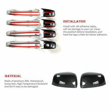 For 2011+ Jeep Grand Cherokee 10x Door Handle Cover Rearview Mirror Shell Trim RT-TCZ