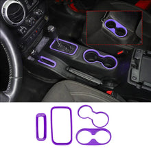 For 2011–2018 Jeep Wrangler JK & JKU – Front & Rear Water Cup Holder & Gear Shift Transfer Bezel Trim RT-TCZ