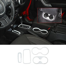 For 2011–2018 Jeep Wrangler JK & JKU – Front & Rear Water Cup Holder & Gear Shift Transfer Bezel Trim RT-TCZ