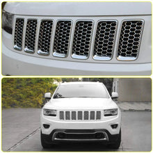 For 2014-2016 Jeep Grand Cherokee WK2 Grille Inserts Mesh Honeycomb Chrome Clip-on Cover Trim Kit RT-TCZ