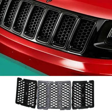 For 2014-2016 Jeep Grand Cherokee WK2 Grille Inserts Mesh Honeycomb Chrome Clip-on Cover Trim Kit RT-TCZ