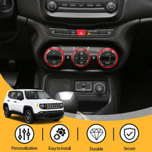 For 2015-2017 Jeep Renegade Air Condition Vent Adjustment Switch Knob Trim Ring RT-TCZ