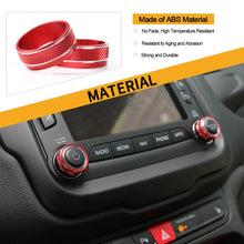 For 2015-2017 Jeep Renegade CD Switch Button Knob Cover Ring Trim RT-TCZ