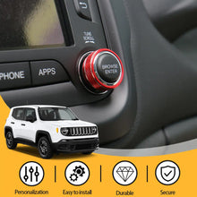 For 2015-2017 Jeep Renegade CD Switch Button Knob Cover Ring Trim RT-TCZ