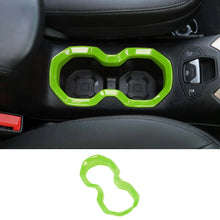 For 2015-2017 Jeep Renegade Interior Front Water Cup Holder Trim Cover Decor Ring RT-TCZ
