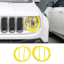 For 2015-2018 Jeep Renegade Exterior Head Light Lamp Guards Bezels Trim RT-TCZ