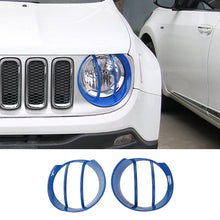 For 2015-2018 Jeep Renegade Exterior Head Light Lamp Guards Bezels Trim RT-TCZ
