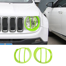 For 2015-2018 Jeep Renegade Exterior Head Light Lamp Guards Bezels Trim RT-TCZ