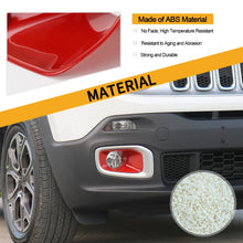 For 2015-2018 Jeep Renegade Front Fog Light Lamp Bezels Trim Frame RT-TCZ