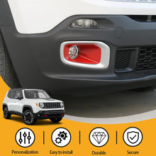 For 2015-2018 Jeep Renegade Front Fog Light Lamp Bezels Trim Frame RT-TCZ