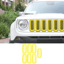 For 2015-2018 Jeep Renegade Front Grille Mesh ABS Insert Guard Cover Trim RT-TCZ