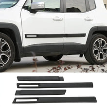 For 2015+ Jeep Renegade 4pcs Body Door Side Molding Cover Trim Black ABS RT-TCZ