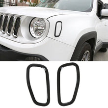 For 2015+ Jeep Renegade Front Side Fender Light Lamp Bezels Trim RT-TCZ