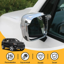 For 2015+ Jeep Renegade  Rearview Mirror Rain Eyebrow Cover Trim Chrome ABS RT-TCZ
