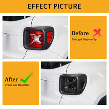 For 2015+ Jeep Renegade Smoked Rear Tail Light Guards Trim Cover Blackened RT-TCZ