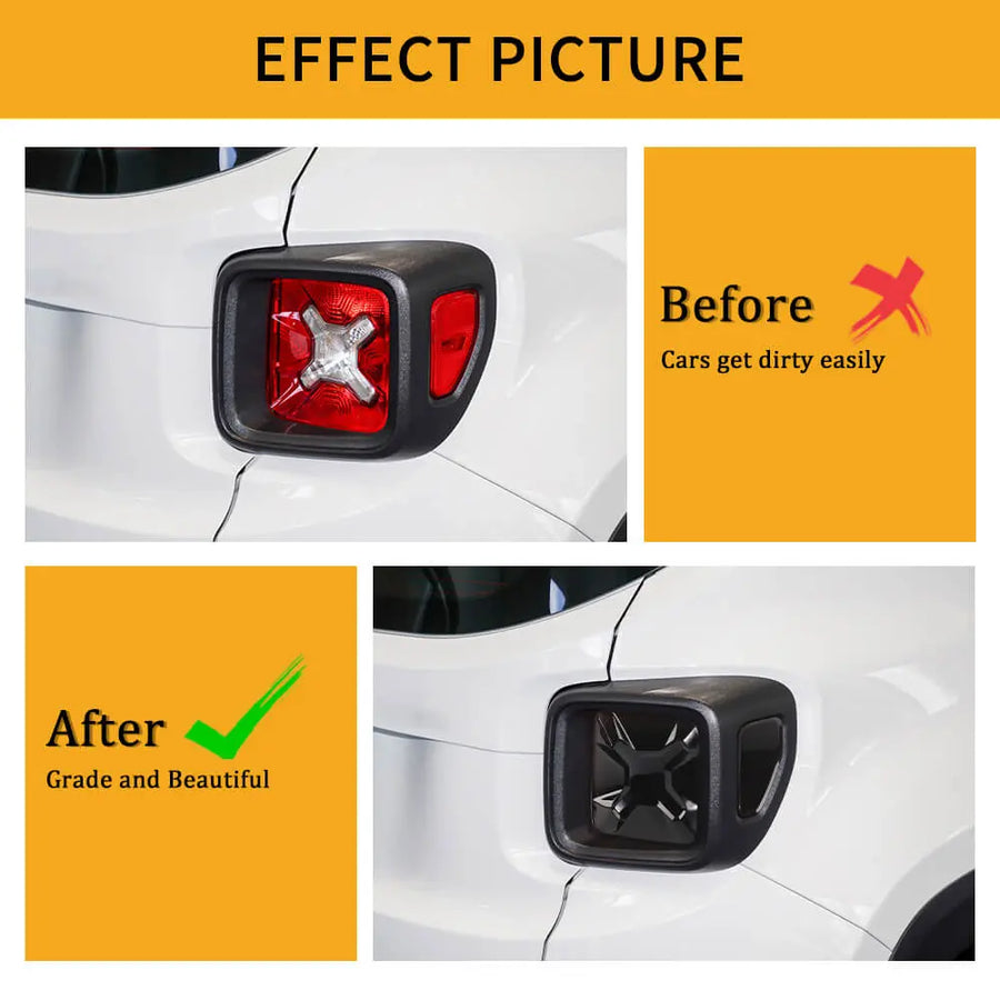 RT-TCZ Blackened Rear Tail Light Lamp Guards Trim Cover Bezels For