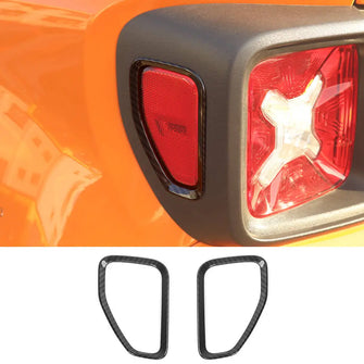 For 2016+ Jeep Renegade 2PCS Rear Tail Light Bezels Frame Trim RT-TCZ