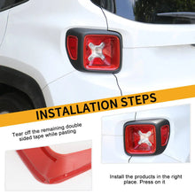 For 2016+ Jeep Renegade 4 x Rear Tail Light Bezels Frame Trim RT-TCZ