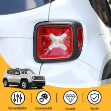For 2016+ Jeep Renegade 4 x Rear Tail Light Bezels Frame Trim RT-TCZ