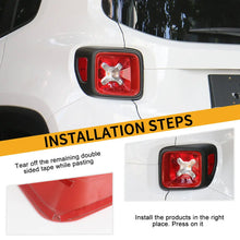 For 2016+ Jeep Renegade Rear Tail Light Bezels Trim Frame Trim RT-TCZ