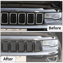 For 2017-2021 Jeep Grand Cherokee WK2 Front Grill Inserts Trim Grille Ring Cover Kit (Not fit for SRT, Trackhawk) RT-TCZ