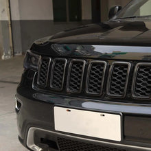 For 2017-2021 Jeep Grand Cherokee WK2 Front Grill Inserts Trim Grille Ring Cover Kit (Not fit for SRT, Trackhawk) RT-TCZ