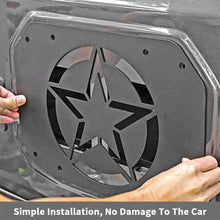 For 2018-2021 Jeep Wrangler JL Spare Tire Carrier Delete Filler Plate Tramp Stamp Tailgate Vent-Plate Cover with Aluminum RT-TCZ