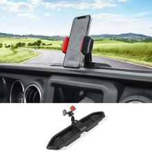 For 2018-2023 Jeep Wrangler JL JLU Gladitator JT Dash Mount Storage Tray with Phone Holder, Not for 4Xe RT-TCZ