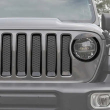 For 2018-2023 Jeep Wrangler JL JLU Sport Front Grille Inserts & Angry Eyes Headlight Bezels Trim RT-TCZ