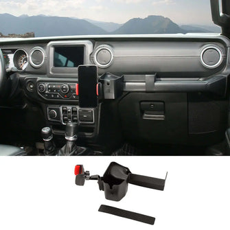 For 2018-2023 Jeep Wrangler JL JLU & Gladiator JT Co-pilot Armrest Mobile Phone Holder RT-TCZ