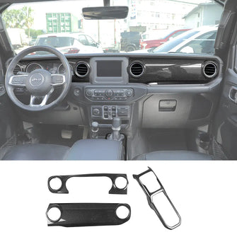 For 2018-2023 Jeep Wrangler JL JLU & Gladiator JT Dashboard Control Console Trim Panel Cover Decor RT-TCZ