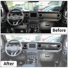 For 2018-2023 Jeep Wrangler JL JLU & Gladiator JT Dashboard Control Console Trim Panel Cover Decor RT-TCZ