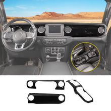 For 2018-2023 Jeep Wrangler JL JLU & Gladiator JT Dashboard Control Console Trim Panel Cover Decor RT-TCZ