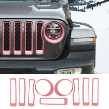 For 2018-2023 Jeep Wrangler JL Sport Front Grille Inserts Ring & Headlight Bezels Trim RT-TCZ