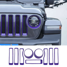 For 2018-2023 Jeep Wrangler JL Sport Front Grille Inserts Ring & Headlight Bezels Trim RT-TCZ