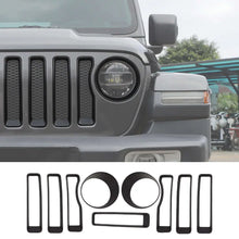 For 2018-2023 Jeep Wrangler JL Sport Front Grille Inserts Ring & Headlight Bezels Trim RT-TCZ