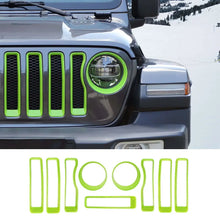 For 2018-2023 Jeep Wrangler JL Sport Front Grille Inserts Ring & Headlight Bezels Trim RT-TCZ