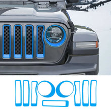 For 2018-2023 Jeep Wrangler JL Sport Front Grille Inserts Ring & Headlight Bezels Trim RT-TCZ