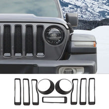 For 2018-2023 Jeep Wrangler JL Sport Front Grille Inserts Ring & Headlight Bezels Trim RT-TCZ